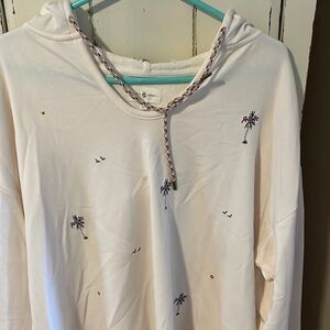 Lou and Grey Palm Tree 🌴 and birds 🦅 hooded sweatshirt